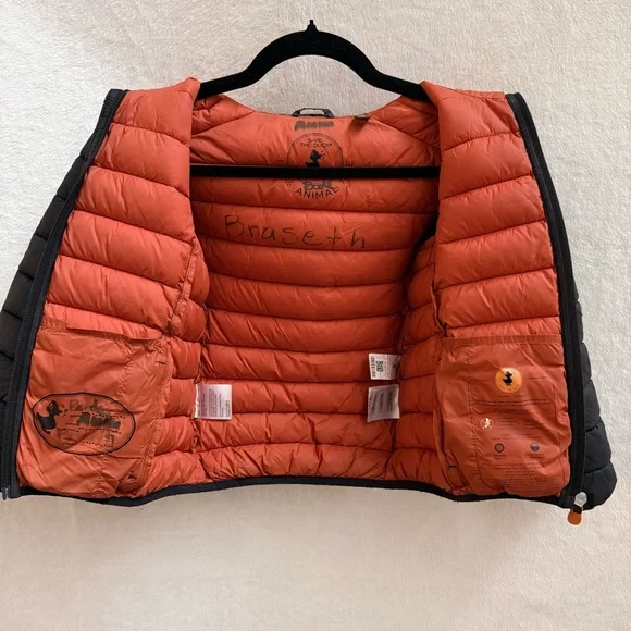 SAVE THE DUCK Puffer Jacket Boys Size 6 Kids Black